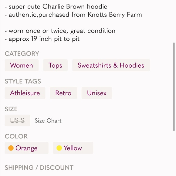 ✨ Charlie Brown hoodie [size SMALL] - Picture 4 of 4